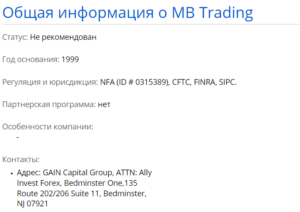 MB Trading (МБ Трейдинг) отзывы