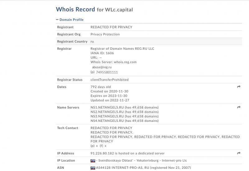Обзор и отзывы о компании WLC Capital / wlc.capital